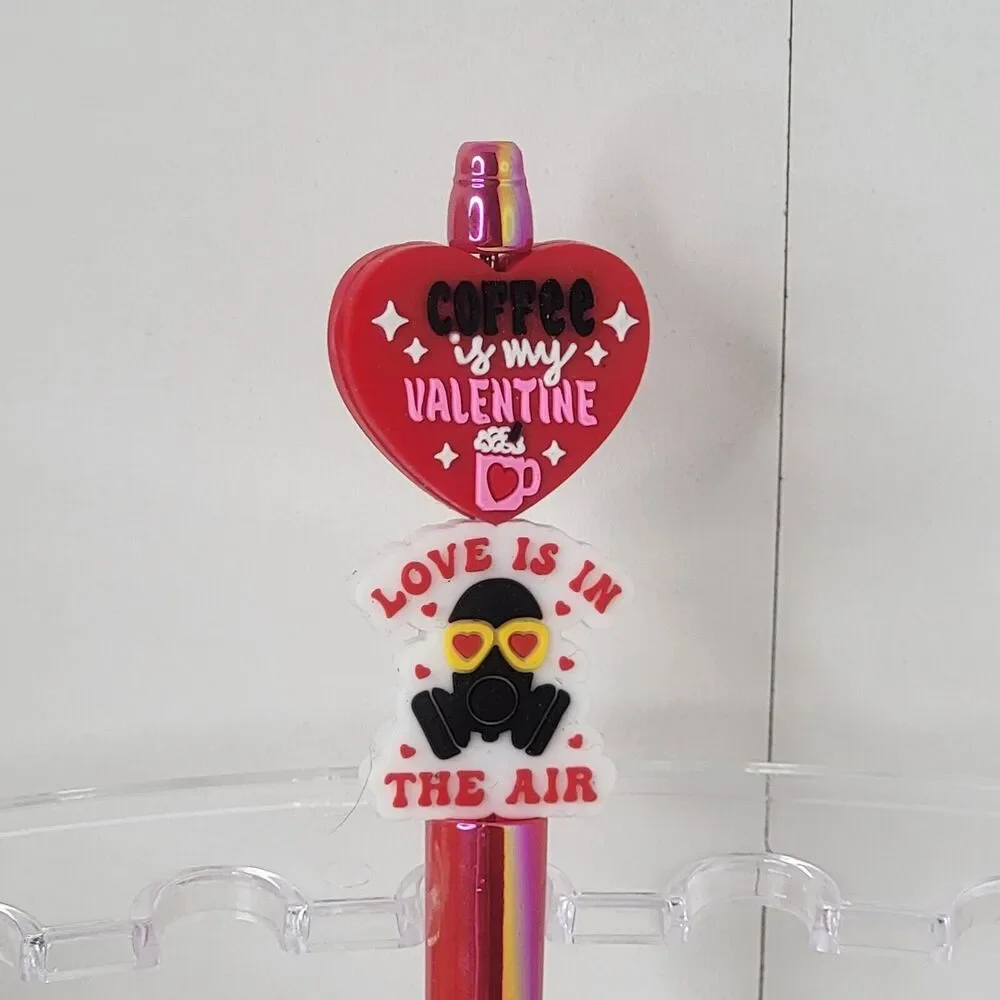 Funny Focal Beaded Pen Love Is In The Air Coffee Is My Valentine